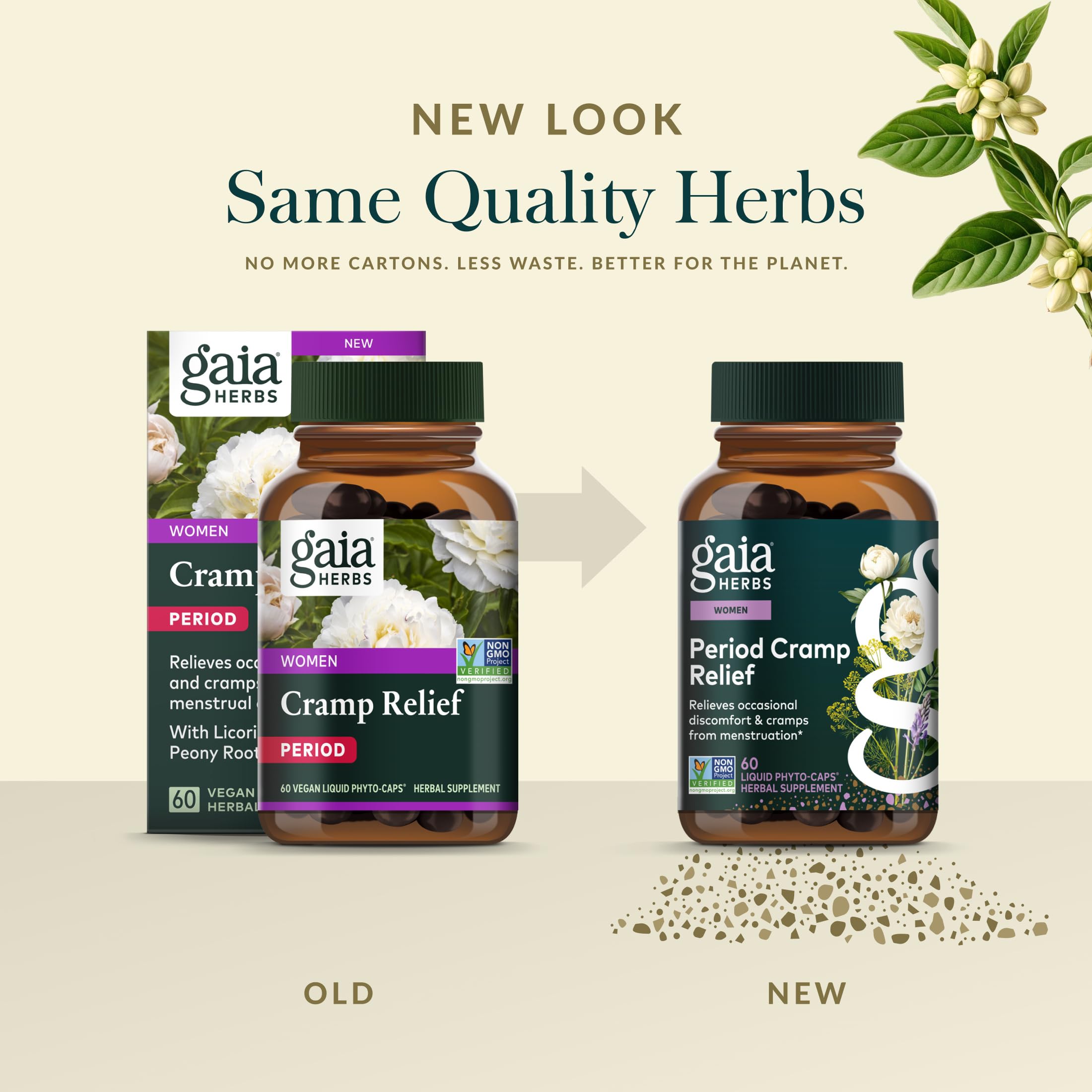 Gaia Herbs Cramp Relief - Herbal Supplement for Period Cramp Relief* - Made with Fennel Seed, Licorice Root & More - 60 Vegan Liquid Phyto-Caps (60 Servings) - Image 6