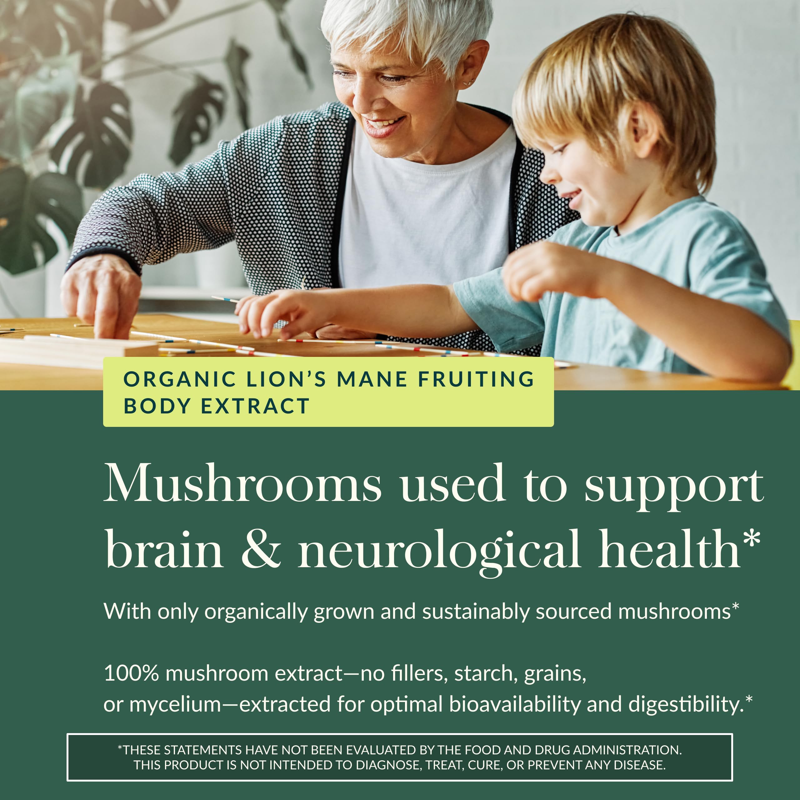 Gaia Herbs Lion’s Mane Mushroom - Brain & Nerve Health Support* - 120 Vegan Liquid Phyto-Capsules & Holy Basil Leaf - Traditionally Used to Support Stress Response*- 120 Phtyo-Cap - Bundle (Pack of 2) - Image 6