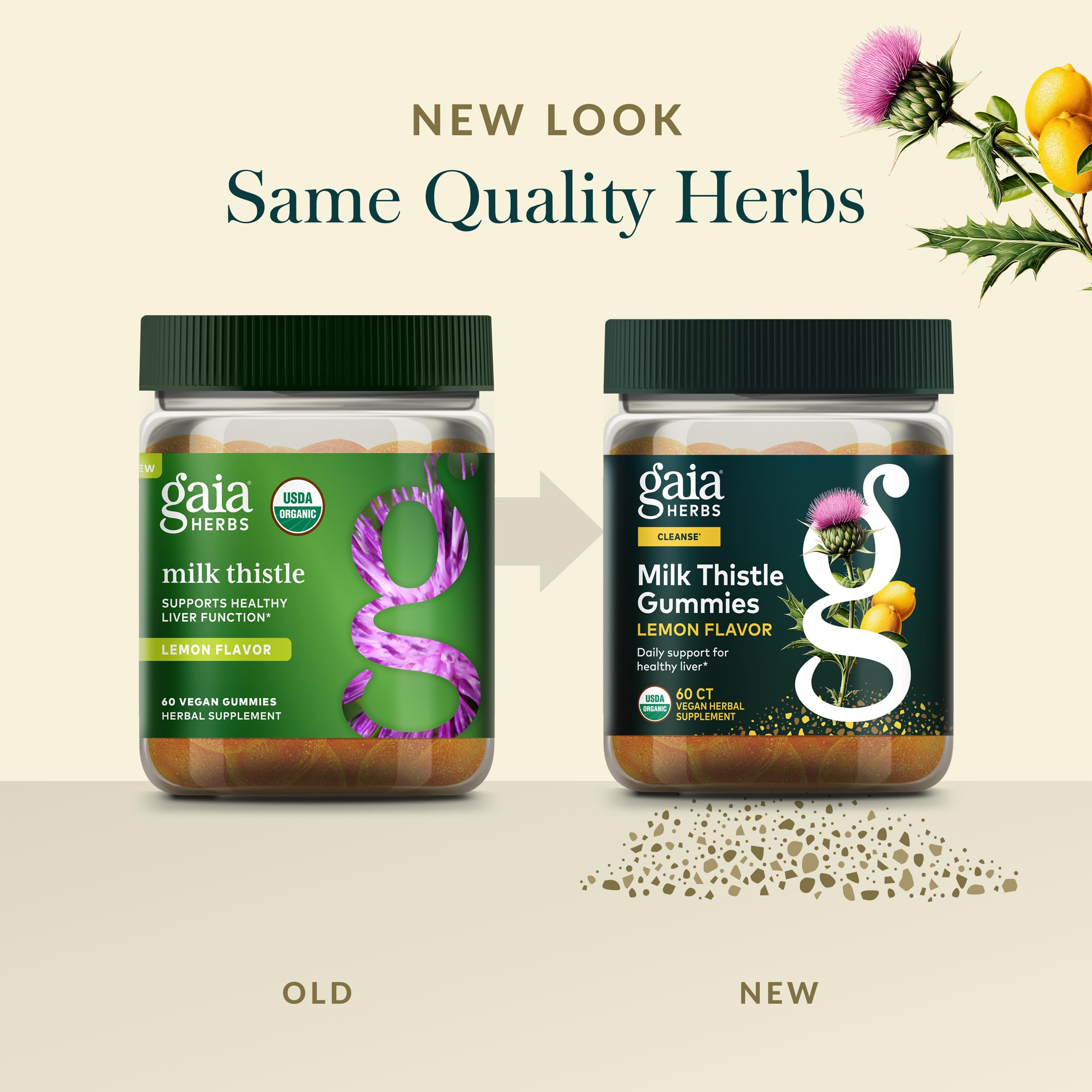 Gaia Herbs Milk Thistle Gummies - Herbal Supplement with Antioxidant Support for Liver Health* - Lemon Flavored - 60 Vegan Gummies (30 Servings) - Image 6