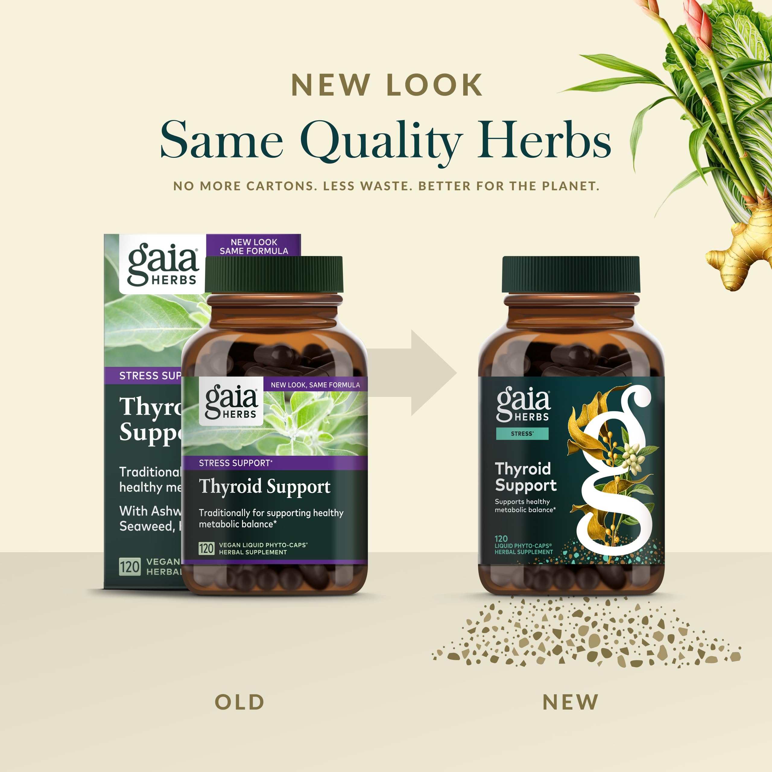 Gaia Herbs Thyroid Support - Made with Ashwagandha, Kelp, Brown Seaweed & Schisandra to Support Healthy Metabolic Balance & Overall Well-Being* - 120 Vegan Liquid Phyto-Caps (60 Servings) - Image 6